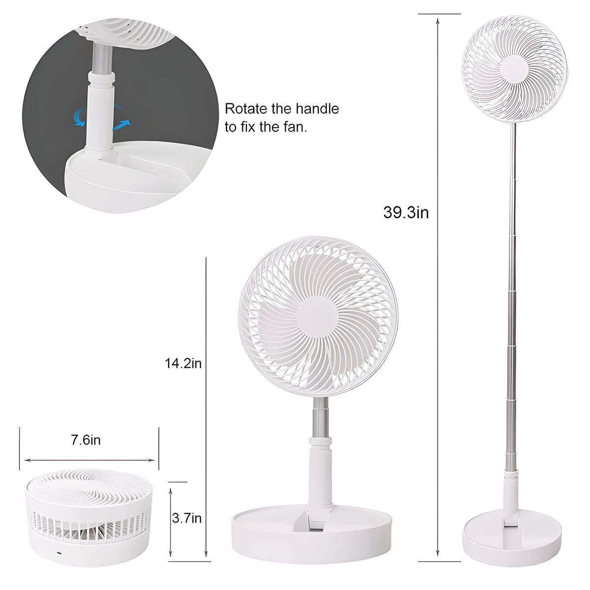Powerful Rechargeable High Speed Table Desk Fan For Summer